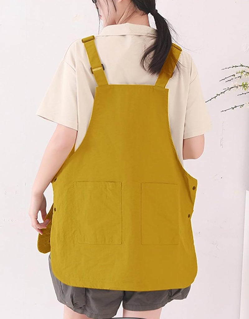 NEWGEM Waterproof Apron with Pockets for Women Cooking Painting Baking Gardening - Image 4